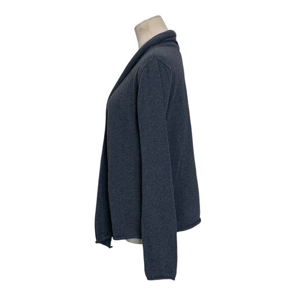Prana gray organic cotton long sleeves open front cardigan size Small - Picture 2 of 9